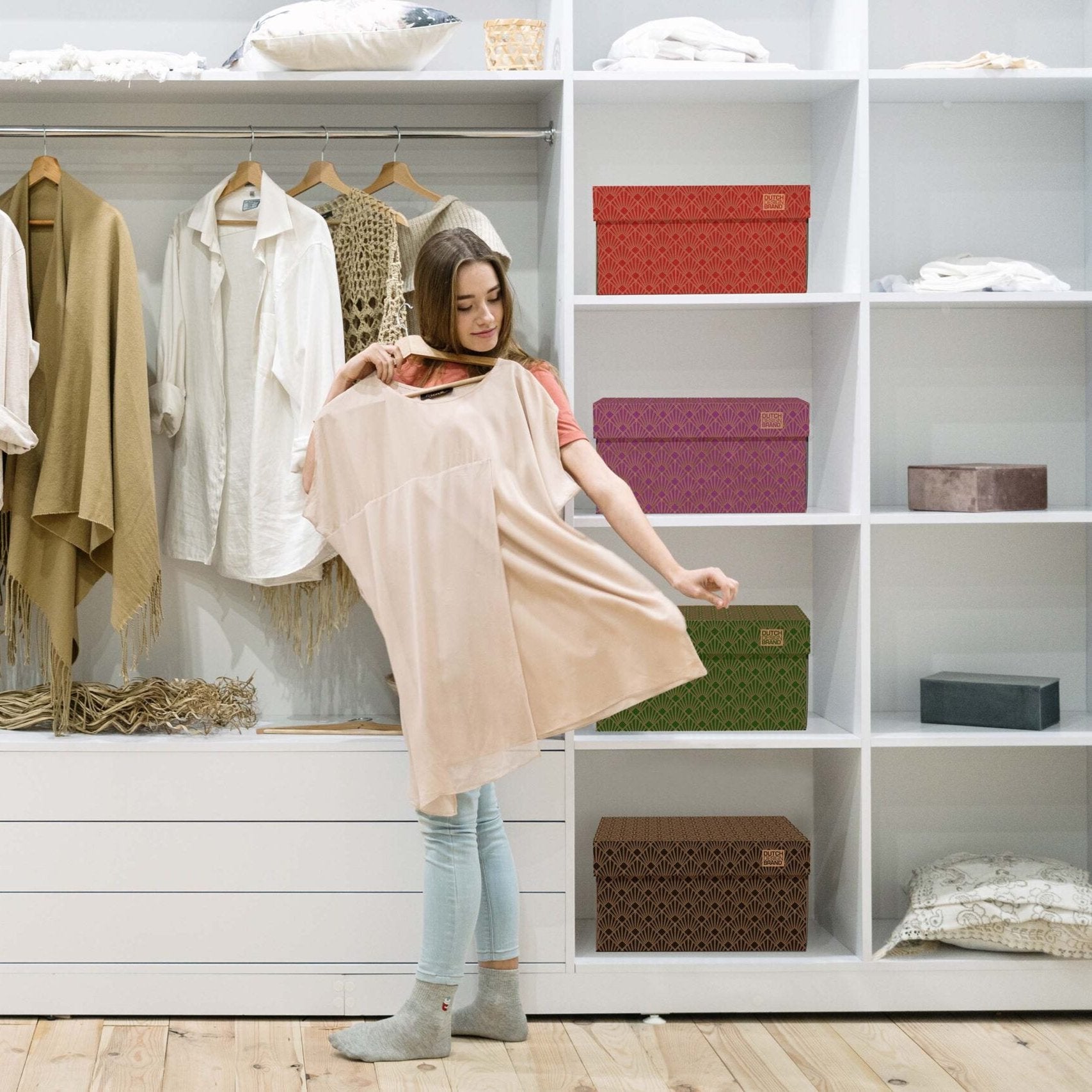 Art Deco Velvet Green Storage Box Classic B2B