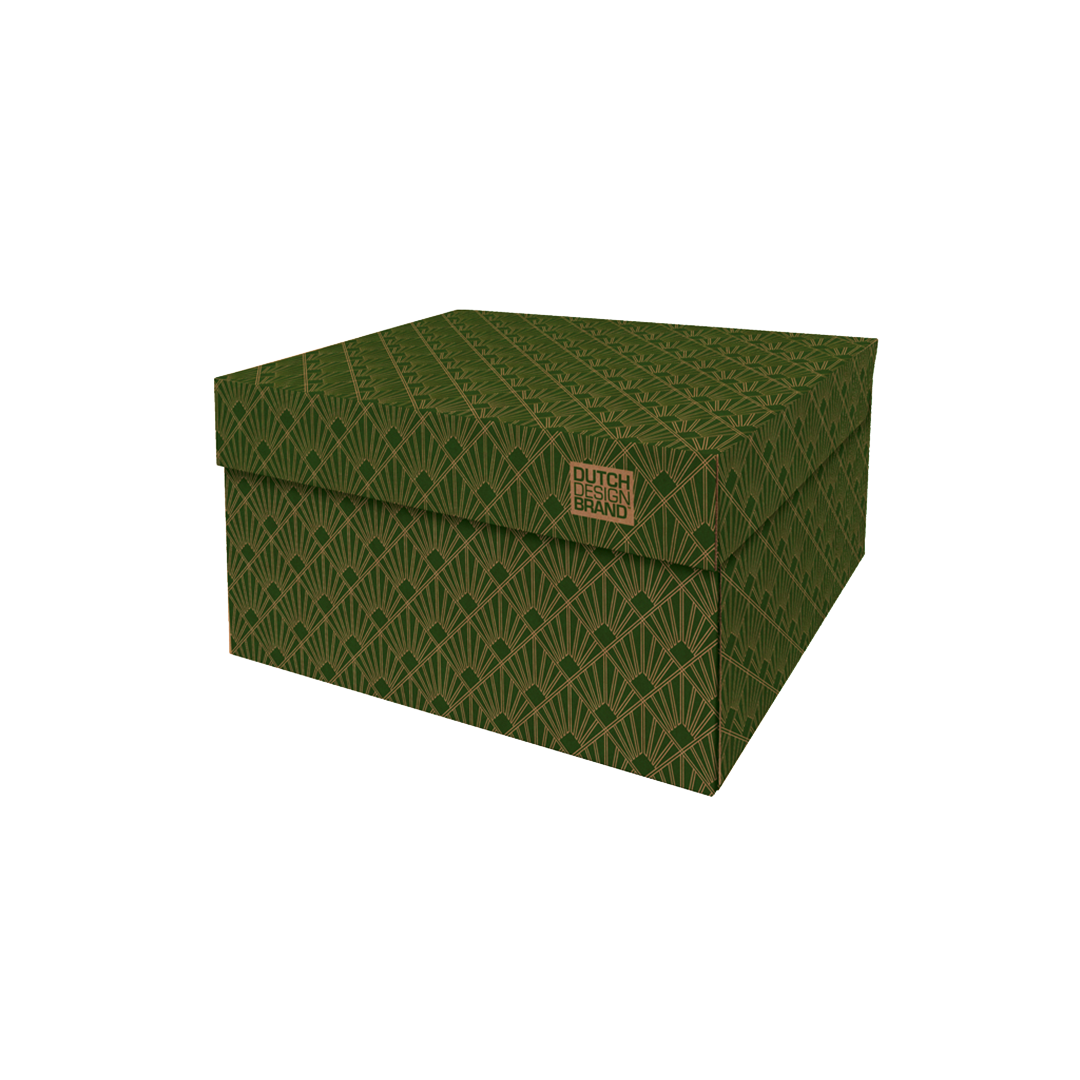 Art Deco Velvet Green Storage Box Classic B2B