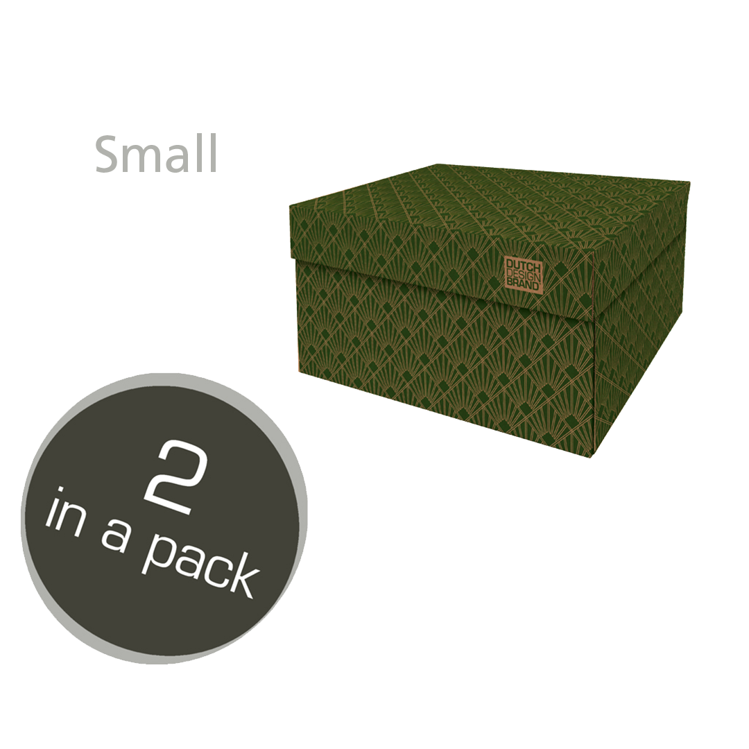 Velours Art Déco Vert (Art Deco Velvet Green) Boîte de rangement petite