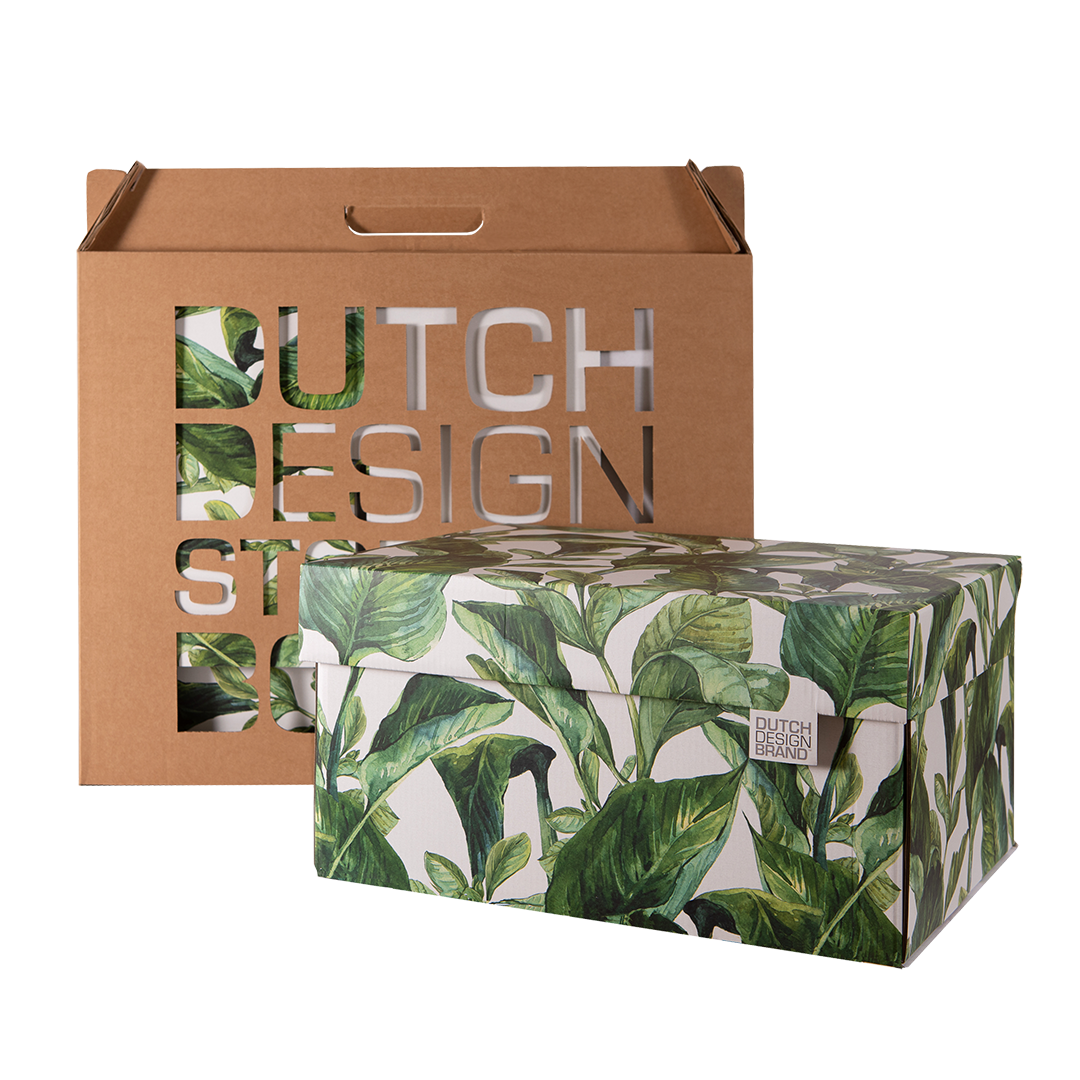 Boîte de rangement Feuilles vertes (Green Leaves)