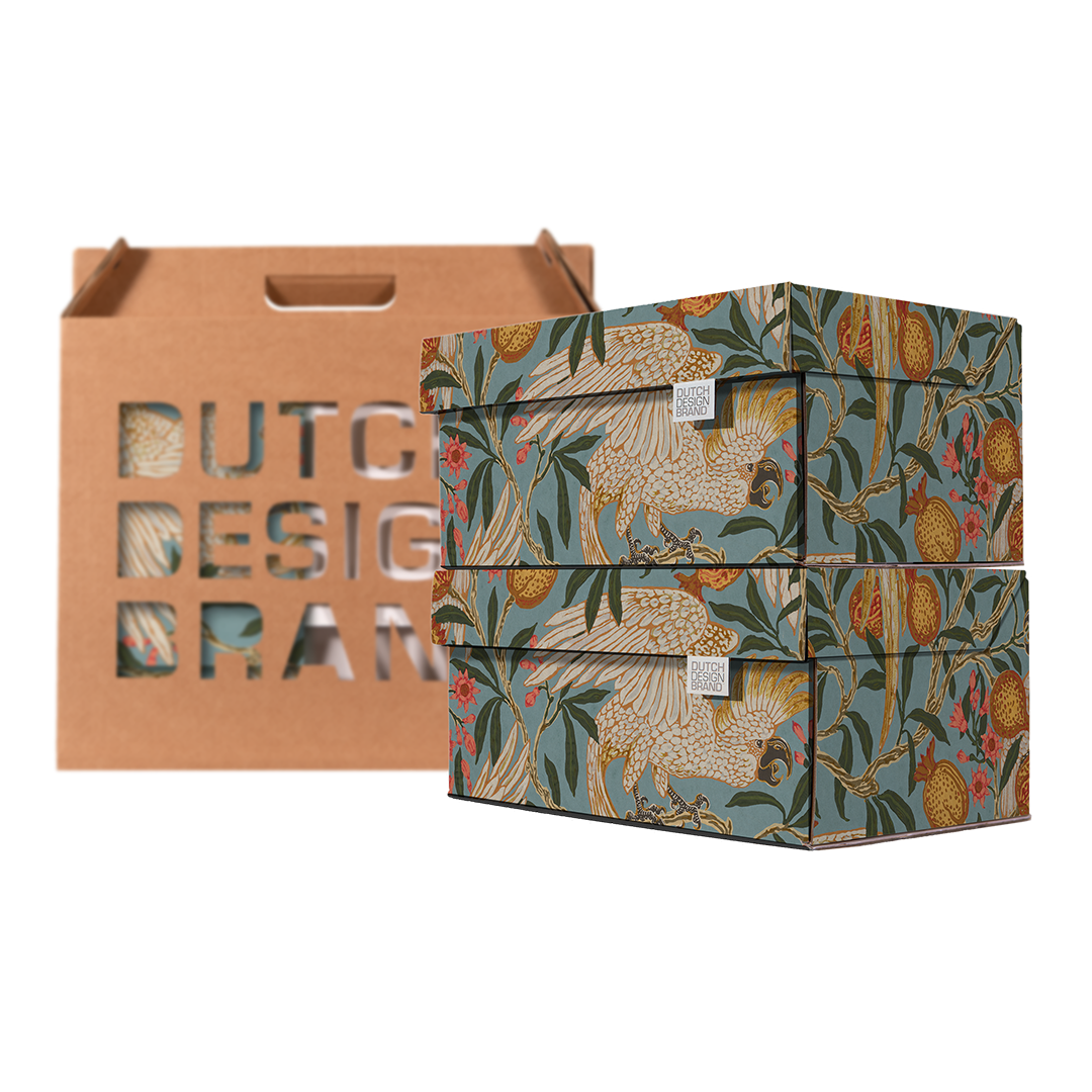 Cockatoo & Pomegranate Storage Box Medium