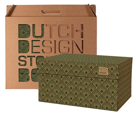 Art Deco Velvet Green Storage Box Classic B2B