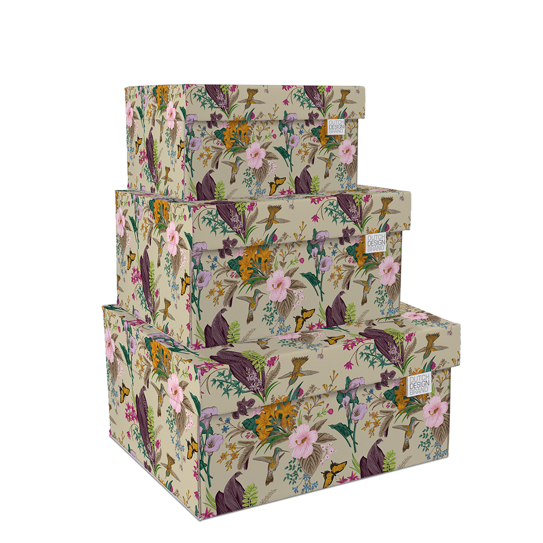 Botanical Storage Box value set Classic/Medium/Small