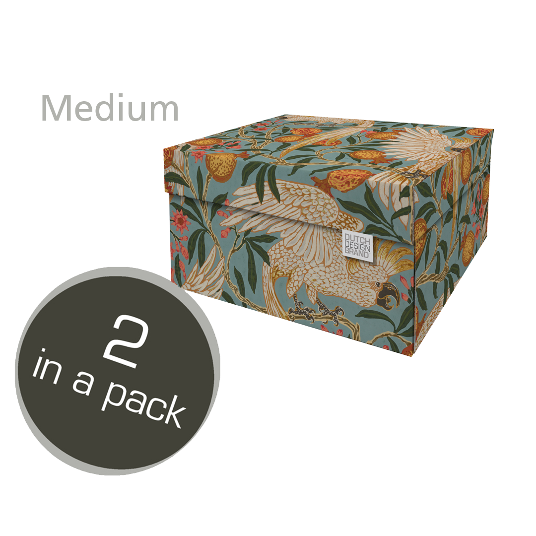 Cockatoo & Pomegranate Storage Box Medium