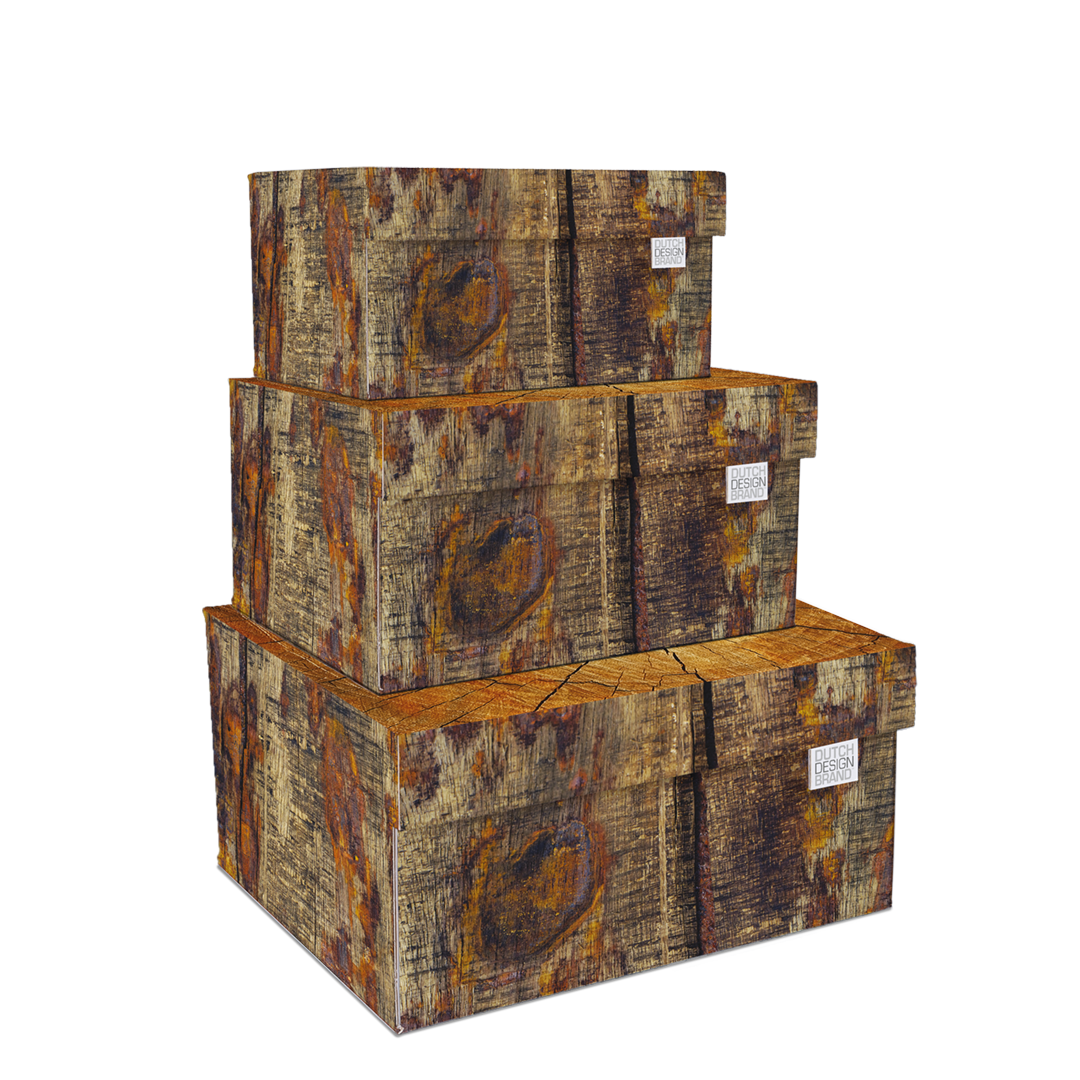 Tree Trunk Storage Box value set Classic/Medium/Small
