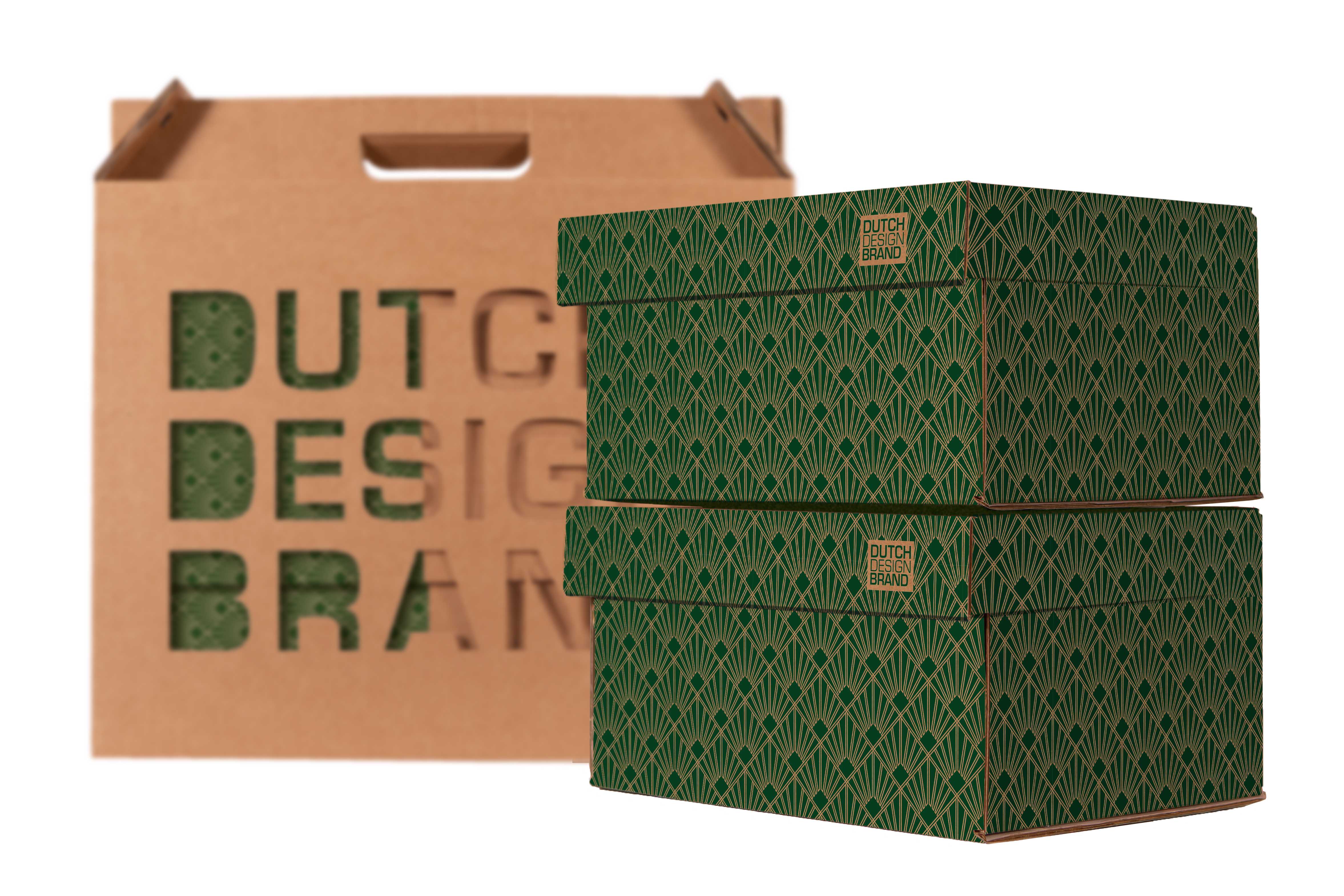 Velours Art Déco Vert (Art Deco Velvet Green) Boîte de rangement petite