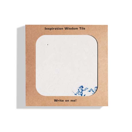 Packaged Children's Play Wisdom Tile, depicting two playing children.