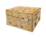 NEW Dutch Design Storage Box Kerst Ancient World Map