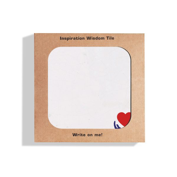 Packaged Care Wisdom Tile depicting to hand holding up a heart.