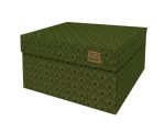 Art Deco Velvet Green Storage Box Classic Kerst
