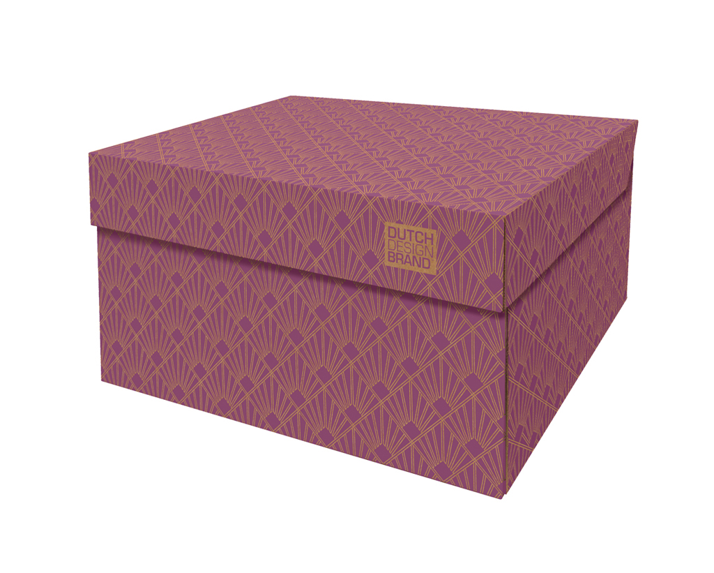Art Deco Velvet Violet Storage Box Classic Christmas