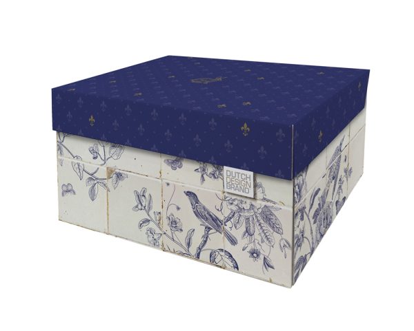 Royal Dutch Storage Box. The box depicts delfts blue tiles