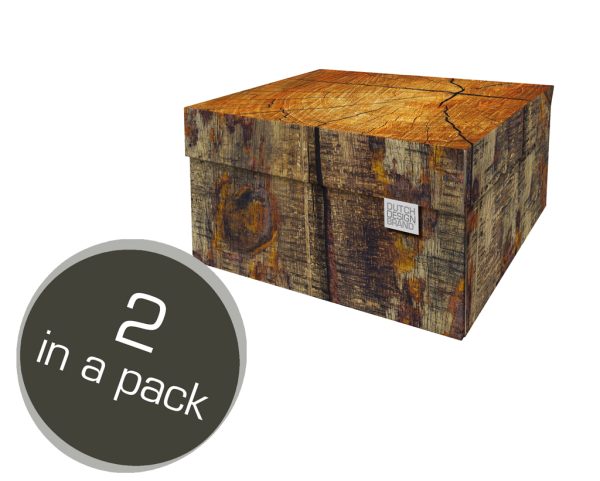 Tree Trunk Storage Box which closely resembles a tree trunk. Two in a pack.