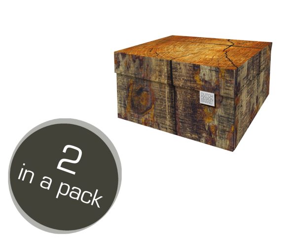 Tree Trunk Storage Box which closely resembles a tree trunk. Two in a pack.